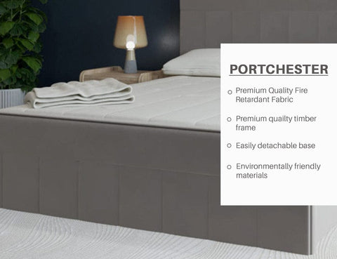 Hippo™ Portchester Ottoman Bed Luxury Upholstered With Matching Headboard