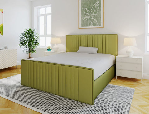 Hippo™ Barton Ottoman Bed Luxury Upholstered Headboard - Yark UK 