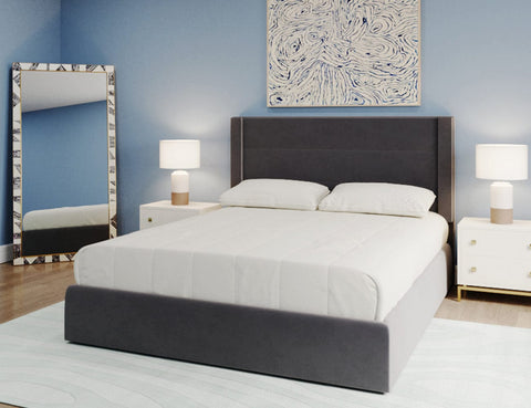 Hippo™ Chiltern Ottoman Luxury Upholstered Bed With Matching Winged Headboard