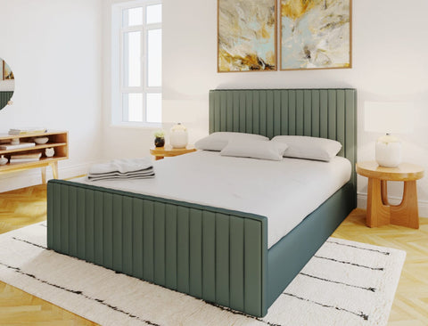 Hippo™ York Ottoman Bed Luxury Upholstered With Matching Headboard