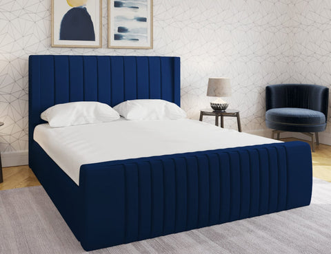 Hippo™ Warwick Ottoman Luxury Upholstered Bed With Matching Winged Headboard