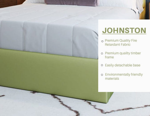 Hippo™ Johnston Ottoman Luxury Upholstered Bed With Matching Winged Headboard