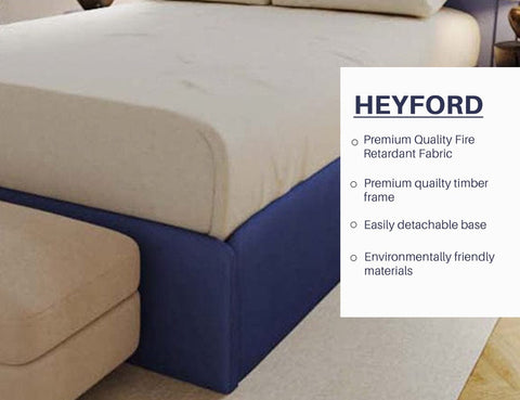 Hippo™ Heyford Ottoman Luxury Upholstered Bed With Matching Winged Headboard