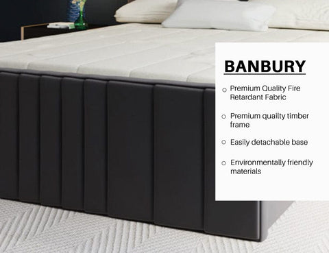 Hippo™ Banbury Ottoman Luxury Upholstered Bed With Matching Winged Headboard