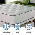 Yark Beds & Mattresses by Duke Brothers Mattresses Luxury Premium Chelsea 1,000 Pocket Spring with Memory Foam Hybrid Medium Mattress